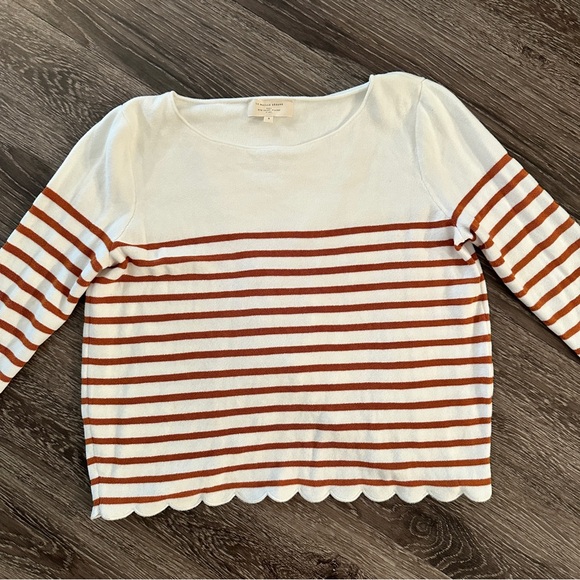 Sezane Corentine Stripe Scallop Sweater - Picture 5 of 11